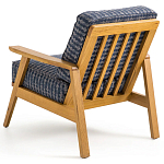 Кресло с каркасом из массива дуба Deniaud Oak Blue Print  Armchair варинант исполнения - 4 | Loft Concept в Рязани