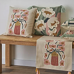 Подушка с цветочным принтом Blooming Elegance Rose варинант исполнения - 7 | Loft Concept в Рязани