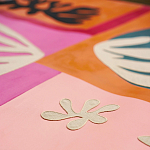 Обои ручная роспись в стиле Арт-деко Jazz Original colourway on painted silk with embroidery варинант исполнения - 5 | Loft Concept в Рязани