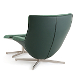 Кресло вращающееся с подставкой для ног зеленое Verdante варинант исполнения - 4 | Loft Concept в Рязани