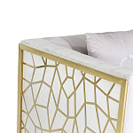 Кресло велюровое серое с фактурным каркасом золотистого цвета Best Traits варинант исполнения - 2 | Loft Concept в Рязани