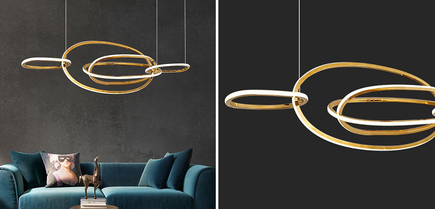 Люстра Horizontal Gold Oval Rings Chandelier Люстра Horizontal Gold Oval Rings Chandelier - Loft-Concept в Рязани