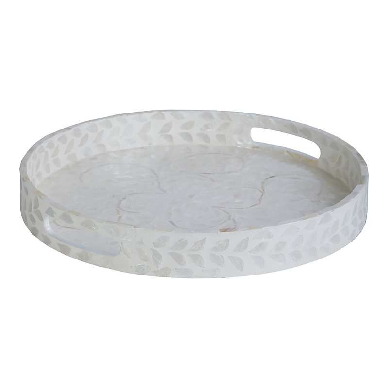 Поднос Esmee Bone Inlay Белый Поднос Esmee Bone Inlay Белый в Рязани | Loft Concept