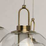 Люстра с 7-ю плафонами из прозрачного стекла в форме шара Orb Cascade  варинант исполнения - 11 | Loft Concept в Рязани