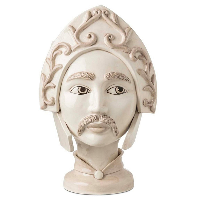 Ваза Vase Moro Man Paladin White Бежевый Ваза Vase Moro Man Paladin White Бежевый в Рязани | Loft Concept