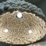 Вязаный подвесной светильник из шерсти Dome Wool Lamp  варинант исполнения - 4 | Loft Concept в Рязани