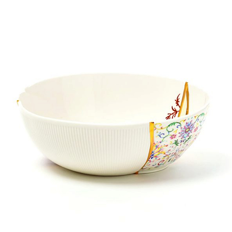 Салатник Seletti Kintsugi Белый Золотой Мульти Салатник Seletti Kintsugi Белый Золотой Мульти в Рязани | Loft Concept