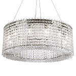 Круглая люстра с хрустальными подвесками хром Crystal Art Chrome Chandelier 12 варинант исполнения - 1 | Loft Concept в Рязани
