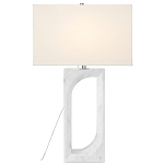 Настольная лампа на прямоугольном корпусе с тканевым абажуром One Piece Support варинант исполнения - 2 | Loft Concept в Рязани