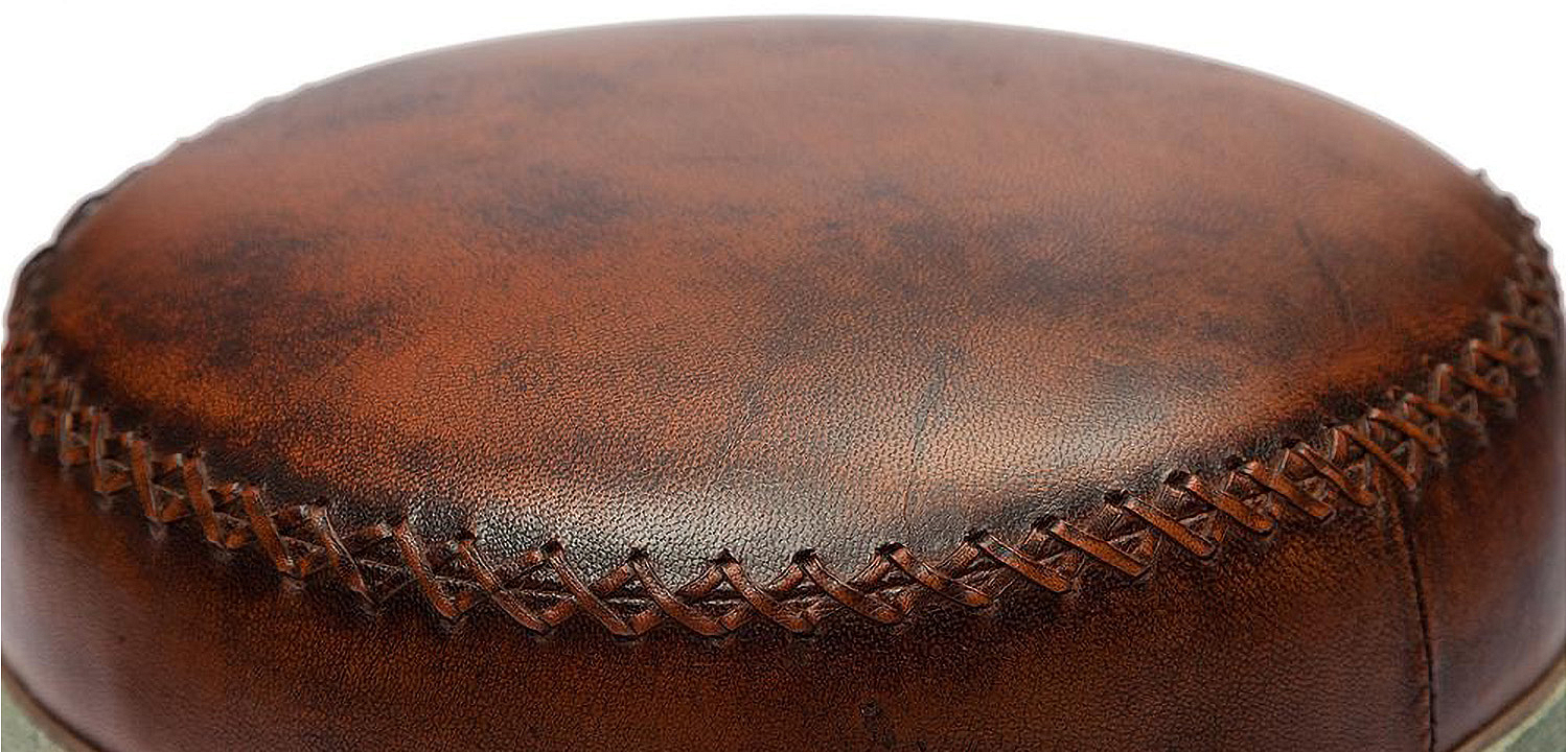 Пуф Vintage Buffalo Leather Pouf Пуф Vintage Buffalo Leather Pouf - Loft-Concept в Рязани