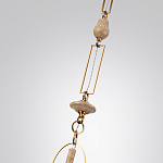 Подвесной светильник с круглым прозрачным плафоном и декоративной каменной вставкой Tectona  варинант исполнения - 6 | Loft Concept в Рязани