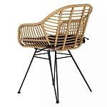 Стул с ротанговым плетением Wicker Half Chair с подлокотниками варинант исполнения - 3 | Loft Concept в Рязани
