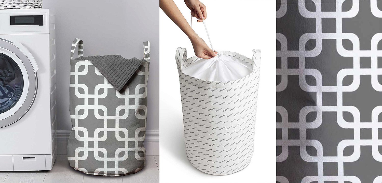 Корзина Squares on Gray Basket Корзина Squares on Gray Basket - Loft-Concept в Рязани