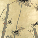 Обои ручная роспись Bamboo Dark Lacquer on Deep Rich Gold gilded tea paper варинант исполнения - 1 | Loft Concept в Рязани