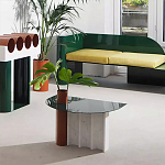 Дизайнерский журнальный стол с рельефным основанием Dutynor варинант исполнения - 4 | Loft Concept в Рязани