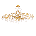 Люстра круглая подвесная с декором в виде ветвей и прозрачных подвесок из стекла в форме капель Droplet Chandelier варинант исполнения - 1 | Loft Concept в Рязани