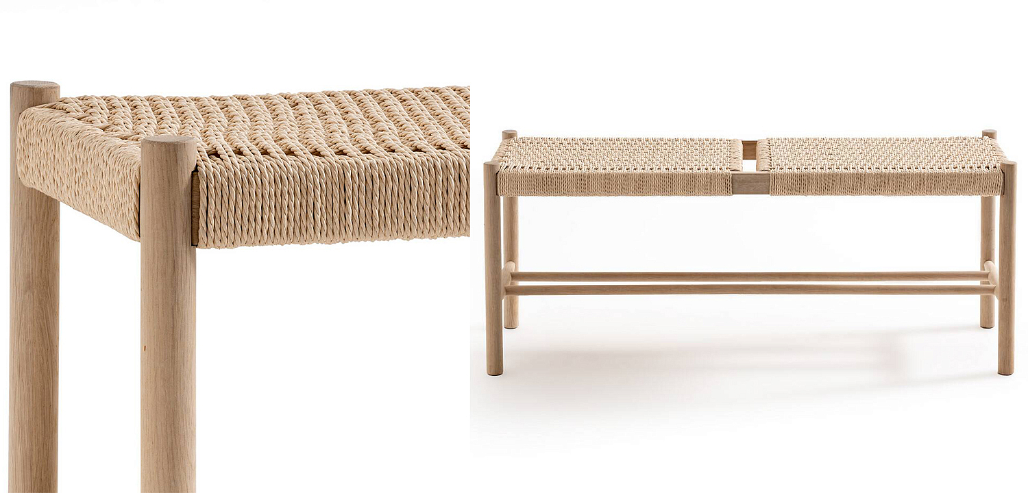Банкетка Enzo Wicker Beige Banquet Банкетка Enzo Wicker Beige Banquet - Loft-Concept в Рязани