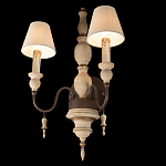 Бра с двумя конусовидными белыми тканевыми абажурами Terrain варинант исполнения - 4 | Loft Concept в Рязани