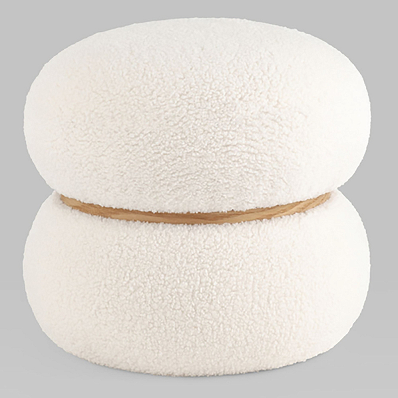 Пуф Полли S тедди белый Белый Древесина в Рязани | Loft Concept 
