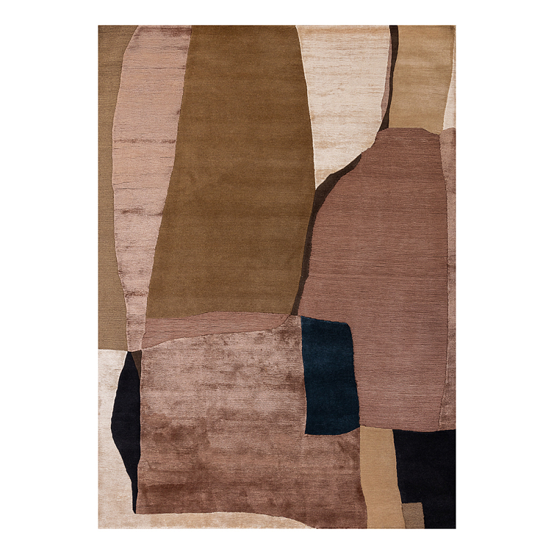 Ковер шелк Manhattan Wool Silk Carpet IV Розовый Оливковый Бежевый в Рязани | Loft Concept 
