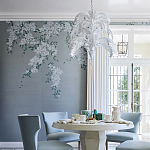 Обои ручная роспись Jasmine Standard colourway on Wood Ash slub silk варинант исполнения - 1 | Loft Concept в Рязани