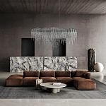 Люстра подвесная с металлическими цепочками и изогнутыми металлическими дугами 72 см Atlantis Chain варинант исполнения - 11 | Loft Concept в Рязани