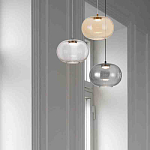 Подвесной светильник с янтарным рифленым стеклянным плафоном Ferm Living варинант исполнения - 8 | Loft Concept в Рязани