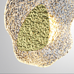 Бра с рельефным волнообразным стеклянным плафоном и вставкой из мрамора Liquid Stone варинант исполнения - 5 | Loft Concept в Рязани