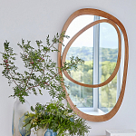 Ассиметричное зеркало в дубовой раме Infinity Symbol варинант исполнения - 2 | Loft Concept в Рязани