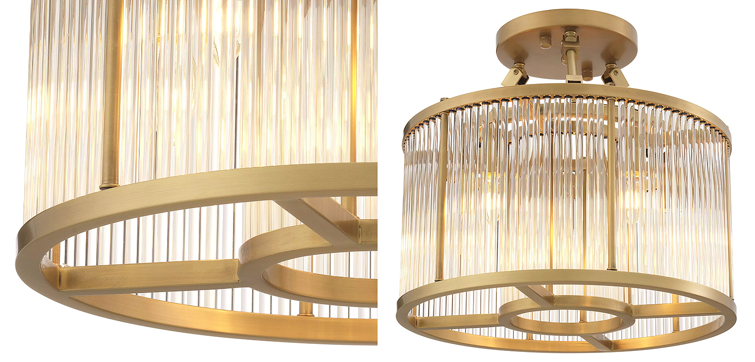 Потолочный светильник Eichholtz Ceiling Lamp Bernardi S Brass Потолочный светильник Eichholtz Ceiling Lamp Bernardi S Brass - Loft-Concept в Рязани