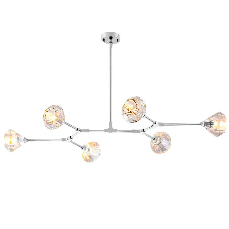 Люстра Chandelier Salasco Никель Прозрачный (Transparent) Люстра Chandelier Salasco Никель Прозрачный (Transparent) в Рязани | Loft Concept