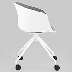 Офисное кресло из пластика с мягким сиденьем Eggshell Grey варинант исполнения - 4 | Loft Concept в Рязани