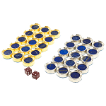 Нарды настольные из натурального камня лазурит и долерит Backgammon from Stone варинант исполнения - 11 | Loft Concept в Рязани