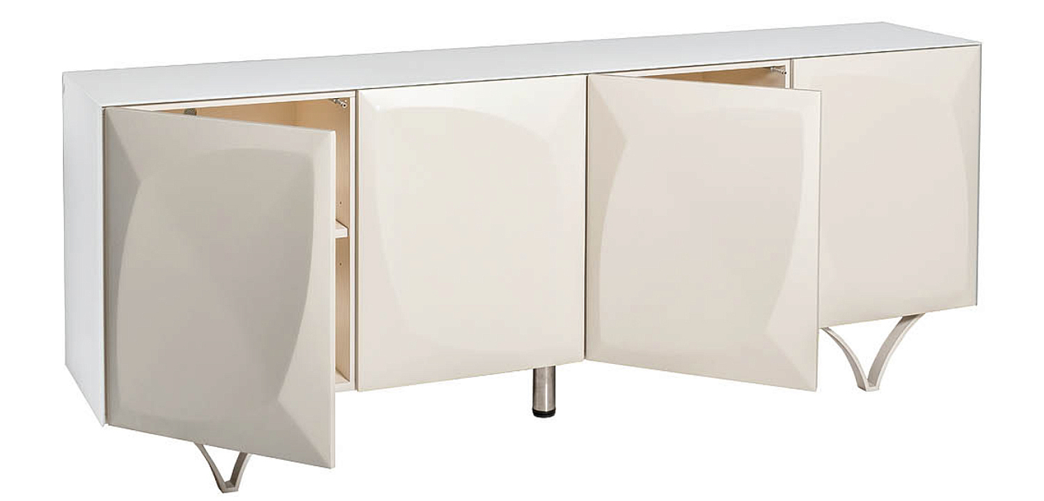 Комод с рельефным фасадом White Orchid Rectangular Белый Комод с рельефным фасадом White Orchid Rectangular Белый - Loft-Concept в Рязани