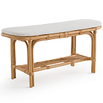 Скамья из ротанга с подушкой Manlio Rattan Bench варинант исполнения - 1 | Loft Concept в Рязани