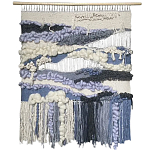 Современное ткачество гобелен в синих оттенках Blue Undine II варинант исполнения - 4 | Loft Concept в Рязани