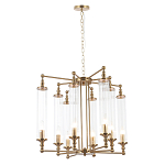 Люстра с 8-ю прозрачными цилиндрическими плафонами Jeanette варинант исполнения - 8 | Loft Concept в Рязани