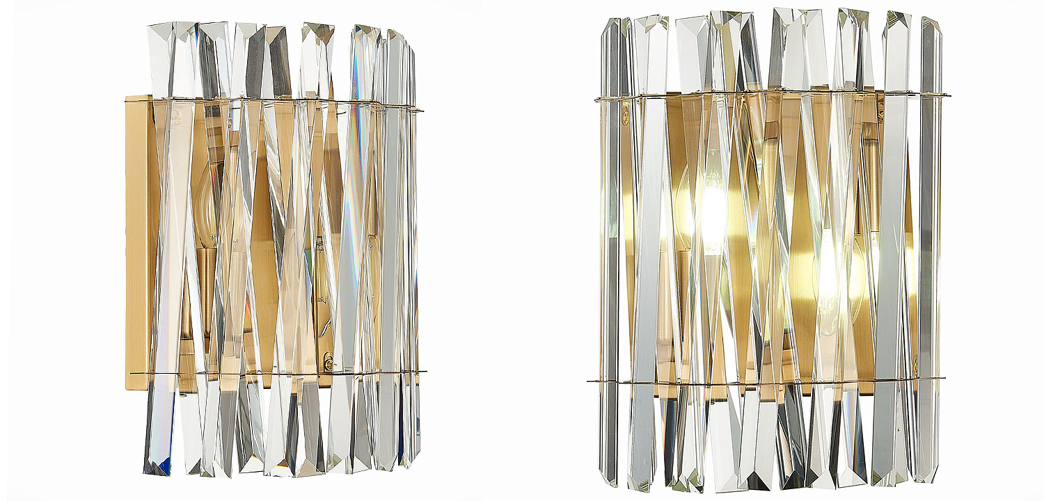 Бра Kaeden Glass Gold Wall Lamp Бра Kaeden Glass Gold Wall Lamp - Loft-Concept в Рязани