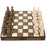 Шахматы  из  камня Cargador del Tiempo Chess Мексика ручная работа варинант исполнения - 1 | Loft Concept в Рязани