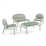 Зелёная скамья из стали Goodwin Metal Bench Green варинант исполнения - 8 | Loft Concept в Рязани