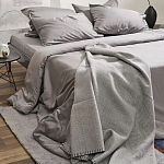 Плед из шерсти мериноса серого цвета 130×180 см Gray Waves варинант исполнения - 8 | Loft Concept в Рязани