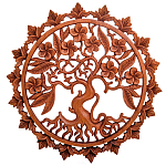 Панно из дерева круглое Sakura Panel With Trees варинант исполнения - 1 | Loft Concept в Рязани