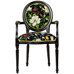 Стул с подлокотниками из натурального бука с изображением птиц и цветов Blooming Birds варинант исполнения - 1 | Loft Concept в Рязани