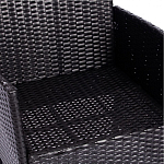 Обеденный комплект из искуственного ротанга Vintara черный варинант исполнения - 6 | Loft Concept в Рязани