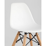 Пластиковый стул на ножках из массива бука Eames Small White варинант исполнения - 2 | Loft Concept в Рязани