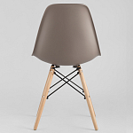 Пластиковый стул на ножках из массива бука Eames Cappuccino варинант исполнения - 5 | Loft Concept в Рязани