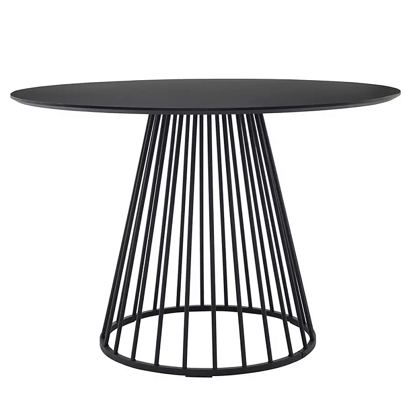 Круглый обеденный стол с основанием в виде конуса Dining table in Loft Style Черный Круглый обеденный стол с основанием в виде конуса Dining table in Loft Style Черный в Рязани | Loft Concept