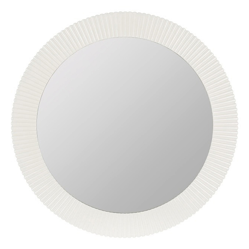 Зеркало в круглой фактурной раме Mirror Modern Texture белое Белый Зеркало в круглой фактурной раме Mirror Modern Texture белое Белый в Рязани | Loft Concept