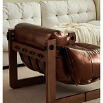 Кресло-диван кожаное на деревянном каркасе Medieval Furniture варинант исполнения - 5 | Loft Concept в Рязани