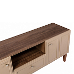 ТВ-тумба бежевая из массива бука с 2-мя дверками и ящиком Wenge Light варинант исполнения - 2 | Loft Concept в Рязани